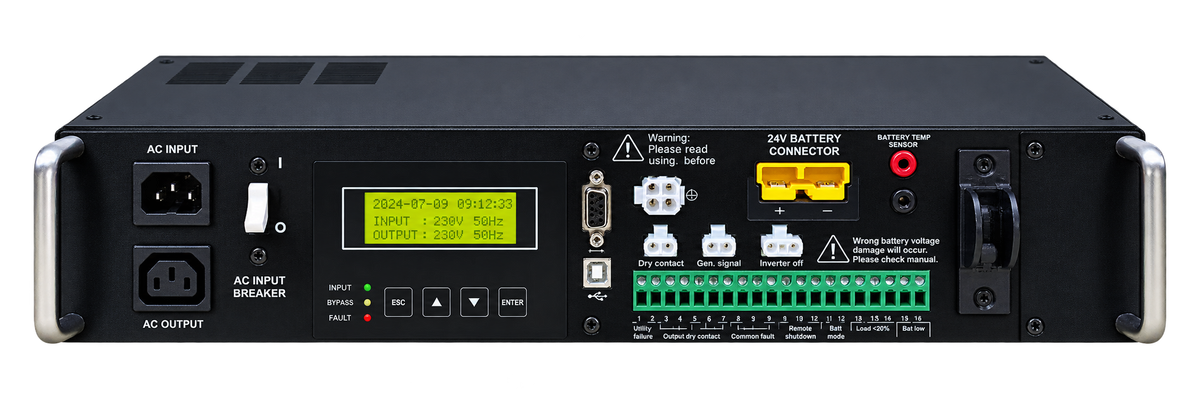 POWERCOM TC-650-3000HT Traffic Control 650-3000 watt PSW High Temp inc Batt Lead Australia
